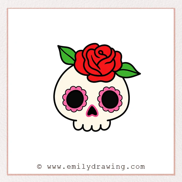 Preview of Rose Skull drawing